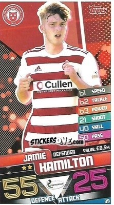 Cromo Jamie Hamilton - SPFL 2020-2021. Match Attax - Topps