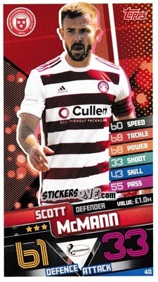 Sticker Scott McMann - SPFL 2020-2021. Match Attax - Topps