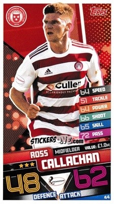 Sticker Ross Callachan - SPFL 2020-2021. Match Attax - Topps