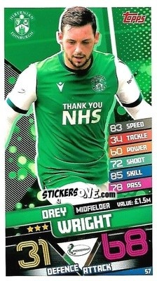 Cromo Drey Wright - SPFL 2020-2021. Match Attax - Topps