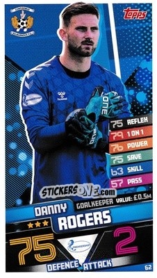 Sticker Danny Rogers - SPFL 2020-2021. Match Attax - Topps
