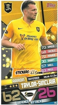 Cromo Aaron Taylor-Sinclair - SPFL 2020-2021. Match Attax - Topps