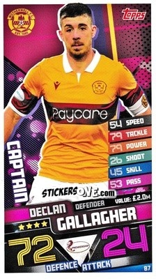 Cromo Declan Gallagher - SPFL 2020-2021. Match Attax - Topps