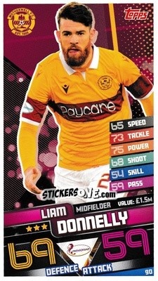 Cromo Liam Donnelly - SPFL 2020-2021. Match Attax - Topps