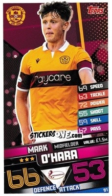 Figurina Mark O'Hara - SPFL 2020-2021. Match Attax - Topps