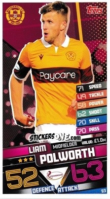 Figurina Liam Polworth - SPFL 2020-2021. Match Attax - Topps