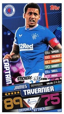 Cromo James Tavernier - SPFL 2020-2021. Match Attax - Topps