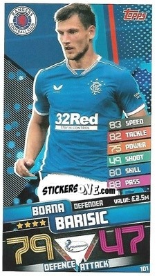 Figurina Borna Barišic - SPFL 2020-2021. Match Attax - Topps