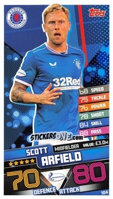 Sticker Scott Arfield - SPFL 2020-2021. Match Attax - Topps