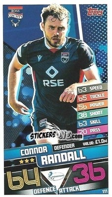 Sticker Connor Randall - SPFL 2020-2021. Match Attax - Topps