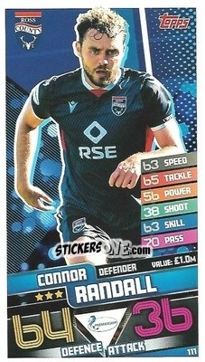 Figurina Connor Randall - SPFL 2020-2021. Match Attax - Topps