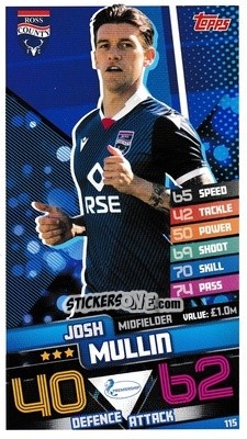 Sticker Josh Mullin - SPFL 2020-2021. Match Attax - Topps