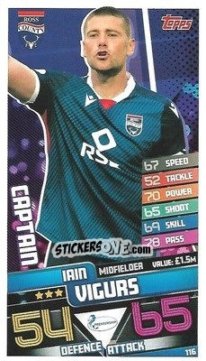 Figurina Iain Vigurs - SPFL 2020-2021. Match Attax - Topps