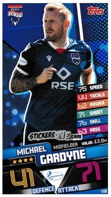 Sticker Michael Gardyne - SPFL 2020-2021. Match Attax - Topps