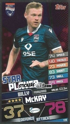 Figurina Billy McKay - SPFL 2020-2021. Match Attax - Topps