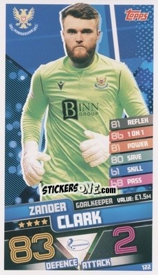 Sticker Zander Clark - SPFL 2020-2021. Match Attax - Topps