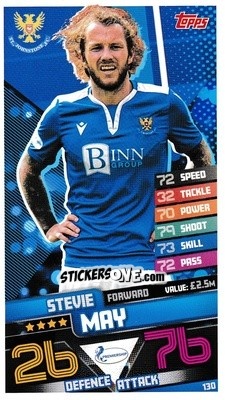 Cromo Stevie May - SPFL 2020-2021. Match Attax - Topps