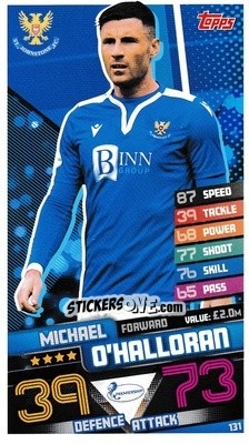 Cromo Michael O'Halloran - SPFL 2020-2021. Match Attax - Topps