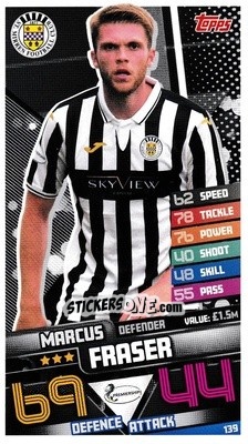 Sticker Marcus Fraser - SPFL 2020-2021. Match Attax - Topps