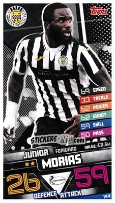 Cromo Junior Morias - SPFL 2020-2021. Match Attax - Topps