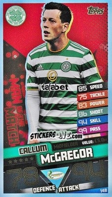 Cromo Callum McGregor - SPFL 2020-2021. Match Attax - Topps