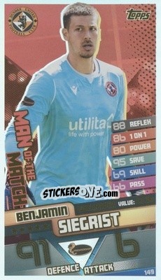 Cromo Benjamin Siegrist - SPFL 2020-2021. Match Attax - Topps