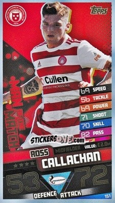 Sticker Ross Callachan - SPFL 2020-2021. Match Attax - Topps
