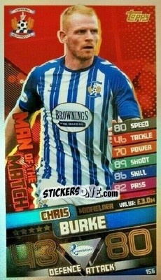 Cromo Chris Burke - SPFL 2020-2021. Match Attax - Topps