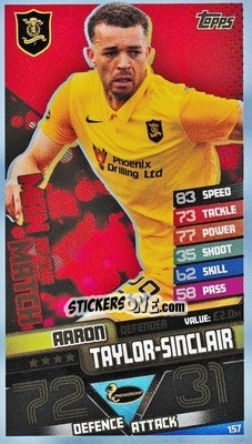 Cromo Aaron Taylor-Sinclair - SPFL 2020-2021. Match Attax - Topps