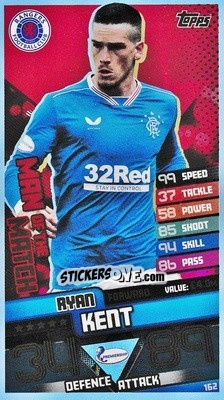 Figurina Ryan Kent - SPFL 2020-2021. Match Attax - Topps