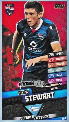 Cromo Ross Stewart - SPFL 2020-2021. Match Attax - Topps