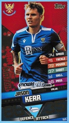 Sticker Jason Kerr - SPFL 2020-2021. Match Attax - Topps