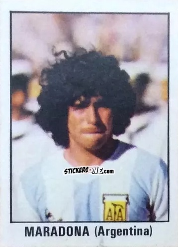 Cromo Maradona - Calcio Flash 1982 n. 10 - Edizioni Flash