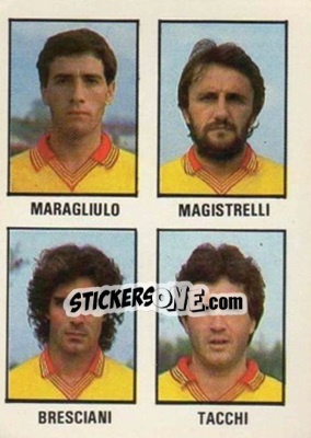 Sticker Maragliulo / Magistrelli / Bresciani / Tacchi - Calcio Flash 1982 n. 324 - Edizioni Flash