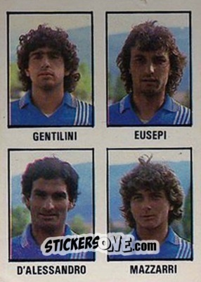 Sticker Gentilini / Eusepi / D'Alessandro / Mazzarri - Calcio Flash 1982 n. 332 - Edizioni Flash