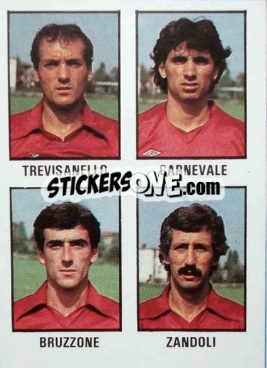 Sticker Trevisanello / Carnevale / Bruzzone / Zandoli - Calcio Flash 1982 n. 342 - Edizioni Flash
