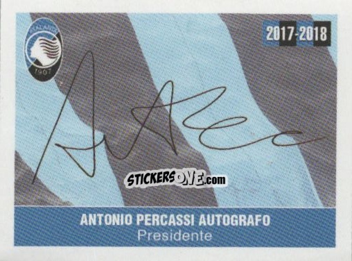 Cromo Antonio Percassi - Autografo - Atalanta 2017-2018 n. 4 - Akinda