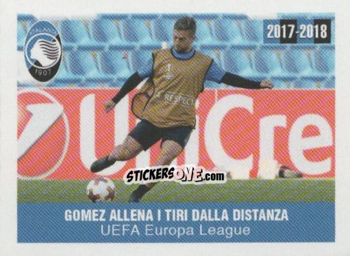 Figurina Gomez allena i tiri dalla distanza - Atalanta 2017-2018 n. 34 - Akinda