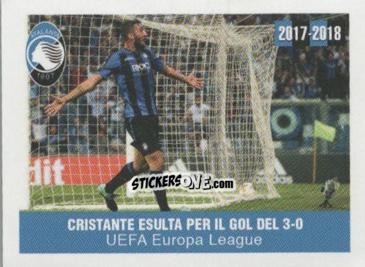 Cromo Cristante esulta - Atalanta 2017-2018 n. 44 - Akinda
