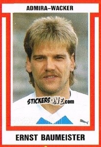 Cromo Ernst Baumeister - Österreichische Fußball-Bundesliga 1988-1989 - Euroflash
