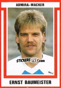 Cromo Ernst Baumeister - Österreichische Fußball-Bundesliga 1988-1989 n. 10 - Euroflash