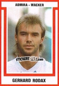 Sticker Gerhard Rodax - Österreichische Fußball-Bundesliga 1988-1989 - Euroflash