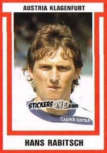 Sticker Hans Rabitsch - Österreichische Fußball-Bundesliga 1988-1989 - Euroflash