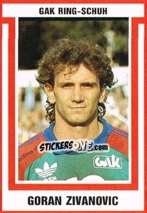 Sticker Goran Zivanovic - Österreichische Fußball-Bundesliga 1988-1989 - Euroflash