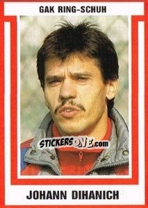 Sticker Johann Dihanich - Österreichische Fußball-Bundesliga 1988-1989 - Euroflash
