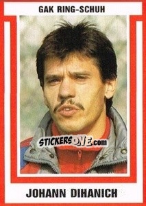 Sticker Johann Dihanich - Österreichische Fußball-Bundesliga 1988-1989 n. 61 - Euroflash