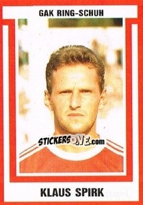 Sticker Klaus Spirk - Österreichische Fußball-Bundesliga 1988-1989 - Euroflash