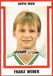 Sticker Franz Weber - Österreichische Fußball-Bundesliga 1988-1989 - Euroflash