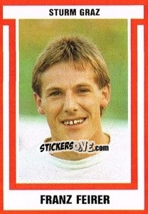 Sticker Franz Feirer - Österreichische Fußball-Bundesliga 1988-1989 - Euroflash