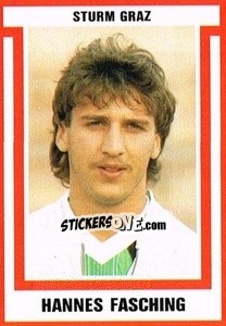 Sticker Hannes Fasching - Österreichische Fußball-Bundesliga 1988-1989 - Euroflash